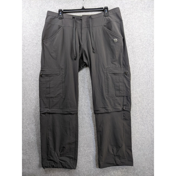 Mountain Hardwear Pants - Mountain Hardwear Convertible Hiking Pants Cargo Pockets Sz 12 Womens Gray EUC